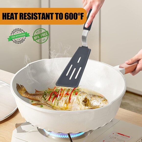 NEW Set of 3 Silicone Spatula Turner Beijiyi 600°F Heat Resistant - Picture 5 of 9